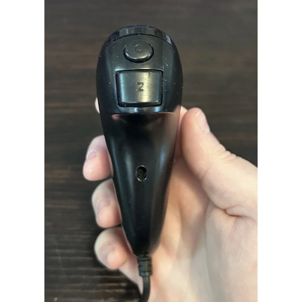 Wii Nunchuk Style Wired Controller Black Nintendo Wii Compatible Untested